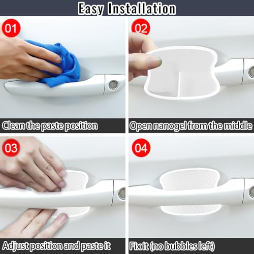 Automotive Door Handle Paint Scratch Protective Film(S) - color: White, size: S