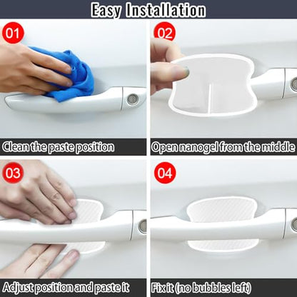 Automotive Door Handle Paint Scratch Protective Film(L) - color: White, size: L