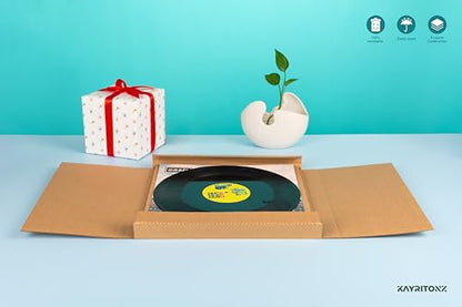 25-Pack Vinyl Record LP Mailer, 12.8x12.8x1 inch Shipping Boxes - size: 25 Pack