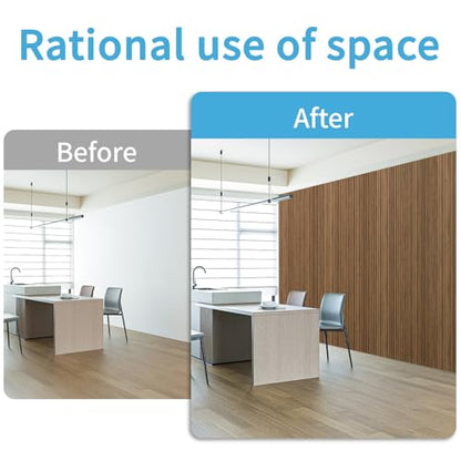 Art3d Fine Bar Design Slim Slat Wall Panel, 104 x 12 Inch, 4-Pack, Rosewood - color: Fine Bar Rosewood