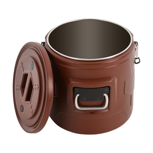 DYNAMI 3.9Gal Insulated Food Container,Hot Soup Transport Container Brown - color: Brown, size: 3.9 Gal