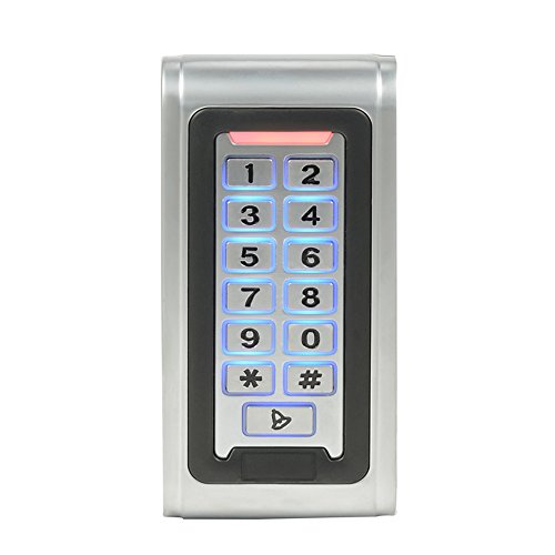 Waterproof Metal RFID Keypad Door Entry Systems & 600lbs Electric Magnetic Lock+110V Power Supply+Push to Exit Button+RFID Keychains/Cards - style: 600lbs Magnetic Lock