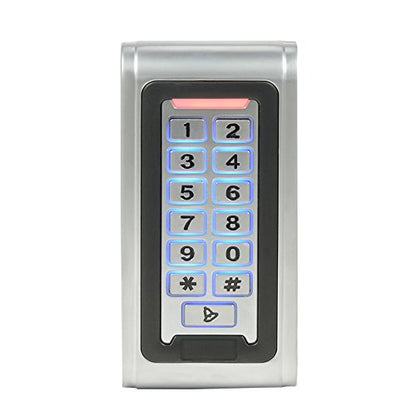 Waterproof Metal RFID Keypad Door Entry Systems & 600lbs Electric Magnetic Lock+110V Power Supply+Push to Exit Button+RFID Keychains/Cards - style: 600lbs Magnetic Lock