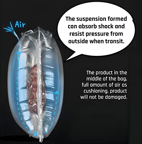 (100 Pack + Free Pump ) BZQZDAI 5.9x5.9inch Clear Plastic Inflatable Air Packaging Bags Air Bubble Bag Suspension Packaging Air Pillows Air Cushions Buffer Bags Void Fill Cushioning for Shipping and - size: (100 PACK)5.9x5.9inch
