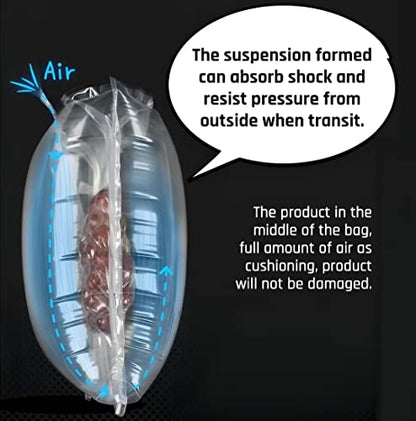 (100 Pack + Free Pump ) BZQZDAI 5.9x5.9inch Clear Plastic Inflatable Air Packaging Bags Air Bubble Bag Suspension Packaging Air Pillows Air Cushions Buffer Bags Void Fill Cushioning for Shipping and - size: (100 PACK)5.9x5.9inch