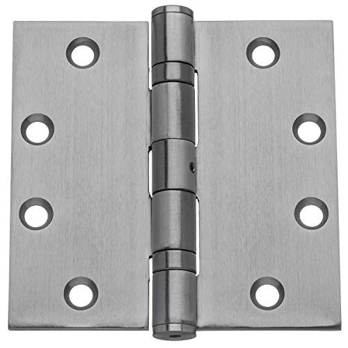 Dynasty 4-1/2" x 4-1/2" Ball Bearing Door Hinge, Stainless Steel, 3-Pack