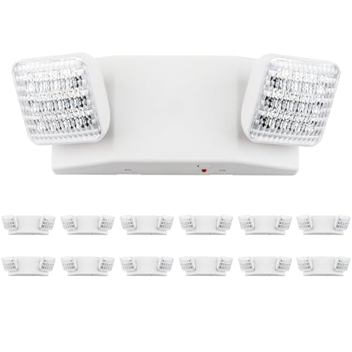 LIT-PaTH LED Emergency Light for Business, Battery Backup, 12 Pack - size: 12 pack