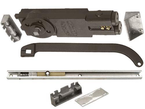 CRL/Jackson Regular Duty Spring 105 Degree Non Hold-Open Overhead Concealed Closer With "U" Offset Slide-Arm Hardware Package Dark Bronze by CR Laurence - color: Dark Bronze, size: 105º No Hold Open