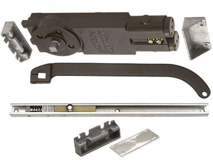 CRL/Jackson Regular Duty Spring 105 Degree Non Hold-Open Overhead Concealed Closer With "U" Offset Slide-Arm Hardware Package Dark Bronze by CR Laurence - color: Dark Bronze, size: 105º No Hold Open