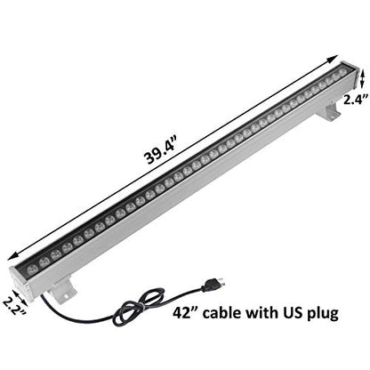 JSN&PC LED Wall Washer 36W 39.4 Inches IP65 Waterproof Outdoor Light for Advertising Boards, Billboard,Building Commercial Lighting (White 5000-5500K) - color: White 5000-5500K