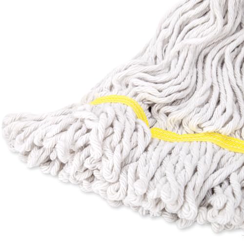 4 Pack Heavy Duty Mop Head Commercial Replacement,Industrial Heads Refill - size: 4 replacement mop heads - Yellow