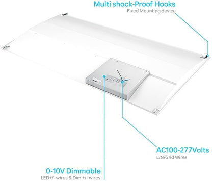 30 Pack 2x4 Center Basket LED Troffer Panel Light, 30/40/50/60/72W, 5CCT 3K|3.5K|4K|5K|6.5K,Dimmable Drop Ceiling Lights,3750/5000/6250/7500/9000 Lumens,120-277V, ETL Premium - size: 30 Pack - 2x4Troffer