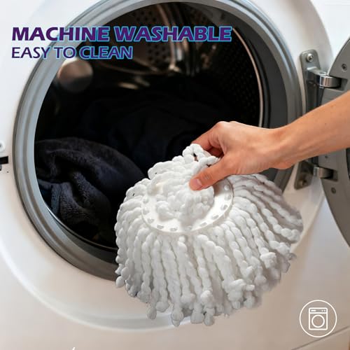 Masthome Spin Mop and Bucket Set,Compact Mop Bucket System with Wringer - color: Purple