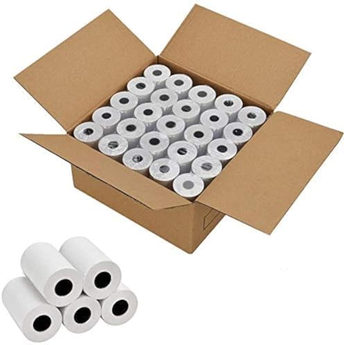 Thermal Paper 2 1/4 inch x 50 feet, Cash Register POS Receipt Paper for Credit Card Machine (50 Rolls)
