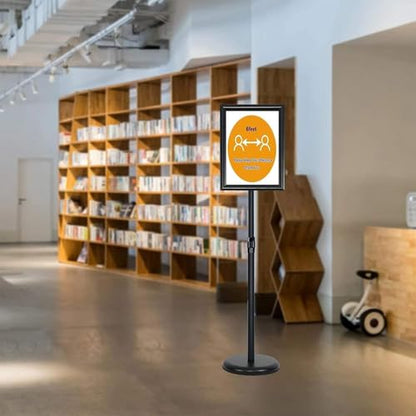 Upgrade Adjustable Sign Stand for Display, Extended Pole Signage Holder