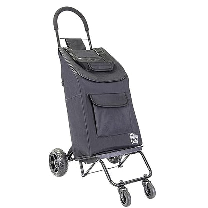 dbest Products Trolley Dolly Rover with Bag, 4 Wheeled Grocery Shopping Cart Push Folding Utility Hand Truck Swivel Wheels Garden Lightweight Luggage Carrito de Compras Plegable - size: Rover With Bag