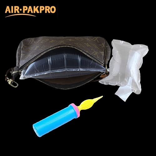 100 Pack with Hand Pump AIR PAKPRO 9.8"X9.8" Clear Plastic Inflatable Air Packaging Bags Air Pillows Air Cushions Buffer Bags Void Fill Cushioning for Shipping and Packaging