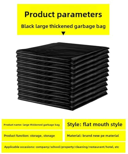 35-38 gallon 35.4 inches wide x 39.37 inches high Large garbage bag, thick and oversized, hotel, oversized plastic bag, disposable commercial and household use (60 pieces).