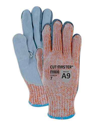 MAGID H550LEA Cut Master H550LEA HPPE Split Leather Palm Gloves - Cut Level A7 - size: 11/XXL
