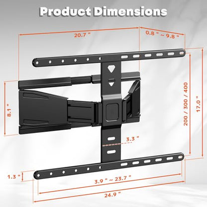 PUTORSEN Ultra-Slim TV Wall Mount for Most 43-90 Inch TVs, Max 110 Lbs - size: 90 Inch
