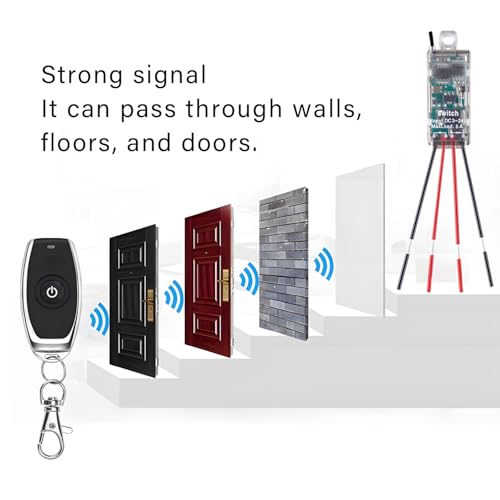 Mini Wireless Switch,5V/12V/24V/5A Relay 2 Way Remote Control Switch. - size: 2 Way 5V-24V 5A Mini Remote Switch