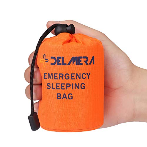 Emergency Sleeping Bag, Lightweight Survival Sleeping Bags Waterproof Thermal Emergency Blanket, Bivy Sack Survival Gear for Outdoor Adventure, Camping, Hiking, Orange, Green - color: Orange- 1 Pack