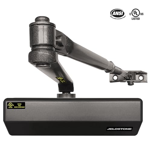 Medium/Heavy Duty, Commercial Door Closer D4000, ANSI Grade 1, UL 3 Hour Fire Rated, ADA Compliant, Adjustable Spring Size 1-6 for Doors (44-330lb, 30-60 in), Indoor/Outdoor (Dark Bronze) - color: Dark Bronze
