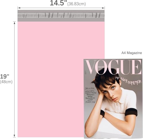 Fuxury Poly Mailers 14.5x19" 400Pcs, Bulk Shipping Bags for Clothes, Pink - color: Light Pink, size: 14.5x19" 400pcs