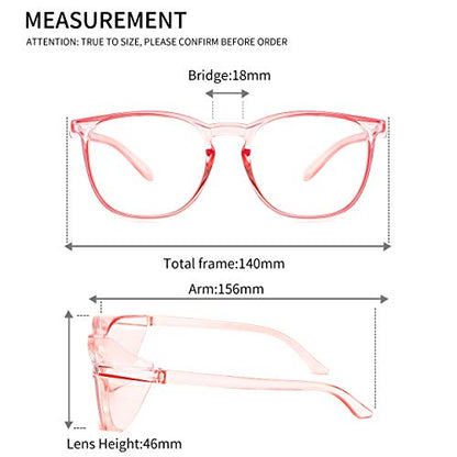 Alsenor Safety Glasses Anti Fog Goggles Protective Eyewear Blue Light Blocking Anti Dust UV Protection Glasses For Men Women (2 Pack (Pink + Clear)) - color: 2 Pack (Pink + Clear)