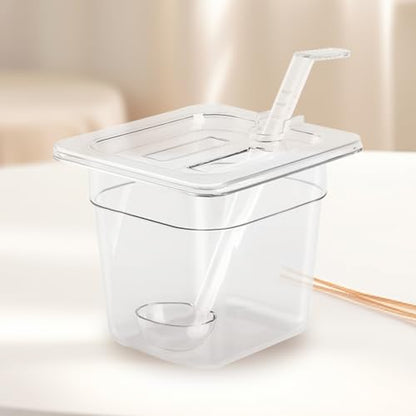 12 Pcs Clear Plastic Table Pan Lid, 1/6 Size Polycarbonate Lids