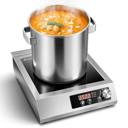 3500W Commercial Induction Cooktop with Knob and LCD