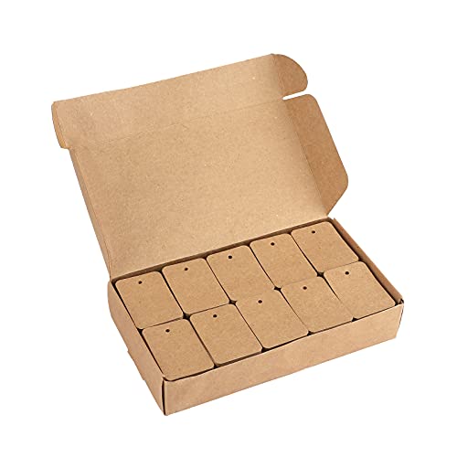 G2PLUS 1000 PCS Price Tags, 1.9X 1.3 in Kraft Paper Labels, Unstrung - color: Brown Blank
