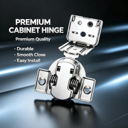 Soft‑Close 1/2" Overlay Cabinet Hinges, 105 Degree 3D Adjustable Concealed Hinges, Satin Nickel Finish, for Face Frame Kitchen Cabinet Doors, 2‑Pack (1 Pair) - size: 1/2inch Overlay