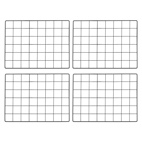 PATIKIL 16x12 Inch Wall Grid Panel, 4 Pcs Metal Wire Photo Wall Decorative Grid for Photo Display Hanging Picture Memo Home Decorations, Black - color: Black, size: 16x12inch