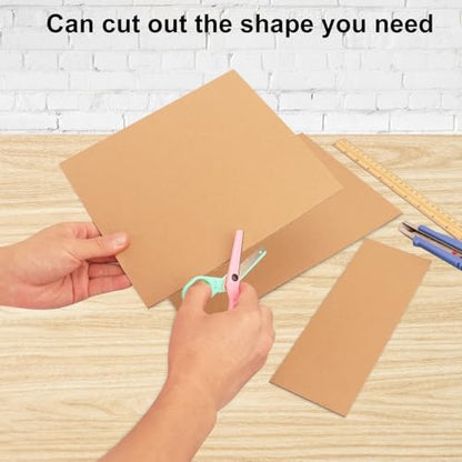 100 Pack 9"x 12" Corrugated Cardboard Sheets, Flat Cardboard Layer Pads 2 mm Thickness, Flexible Packaging Inserts for Shipping, Mailing, and Crafts, by IHDYPPEW - size: 100 Pack 9"x 12" brown