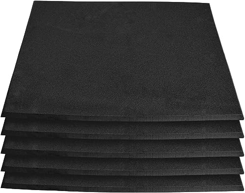 XCEL Multi-Purpose Crafting Foam Sheet Roll – Neoprene Rubber Sheets for Costumes Cosplay Packing Foam Gasket Material – Closed Cell Foam Padding in Various Options (Black, 24" x 16" x 1/2" (5 Pack)) - color: Black, size: 24" x 16" x 1/2" (5 Pack)