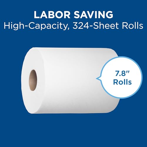 Georgia-Pacific SofPull Centerpull Regular Premium Towel Dispenser Refills, Commercial Paper Towels, 324 Sheets Per Roll, 6 Rolls Per Case, White, 28124