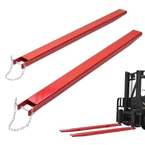 VEVOR Forklift Extensions, 72 Inch Fork Extensions 4.5 Inch Width, 1 Pair Heavy Duty Fork Extensions with Pins for Forklifts Truck - size: ‎72 x 4.5 Inch