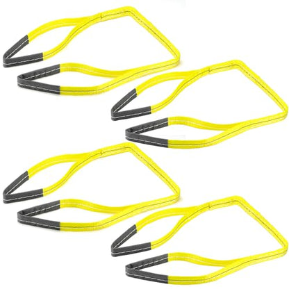 4 Pcs Lift Sling Straps, Yellow, 1'' X 6',6171lb - color: Yellow, size: 1'' X 6',6171lb