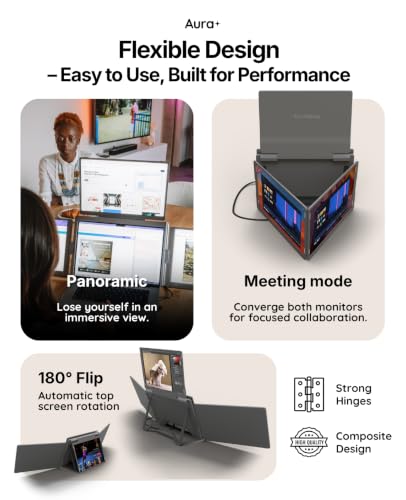 Triple Go 18.5" Max | Portable Monitor Extender - size: 3x 18.5" Full HD