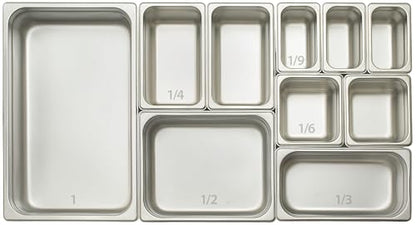Winco Anti-Jamming Steam Pan, 1/6 by 2 1/2-Inch, 24-Gauge - size: 2.5" Deep