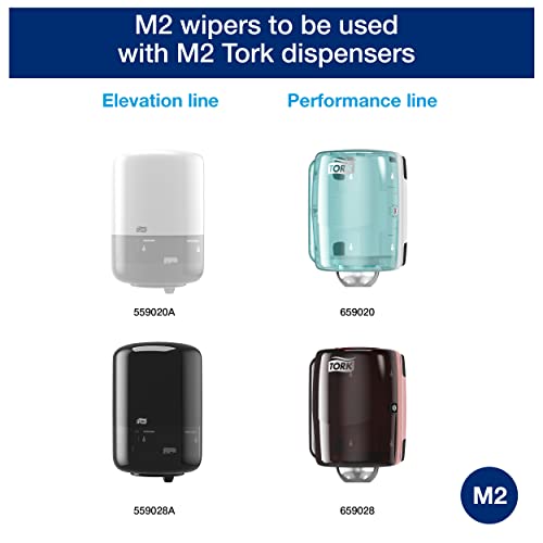Tork Paper Wiper Centerfeed Blue M2, High Absorbency, 4 x 190 Feet, 132451A - size: 10 inches (Case of 4 Rolls)