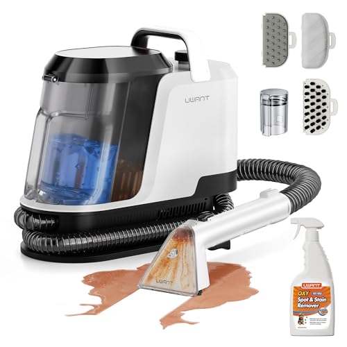 Uwant 18Kpa Upholstery Cleaner Machine with Pet Pro Cleaner&Tools Set of 1 - color: White-Cappuccino