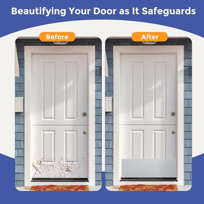2 Pcs Door Kick Plates - 6x34 Inches Kick Plates,Glittered Silver - color: Glittered Silver, size: 6 x 34 Inch