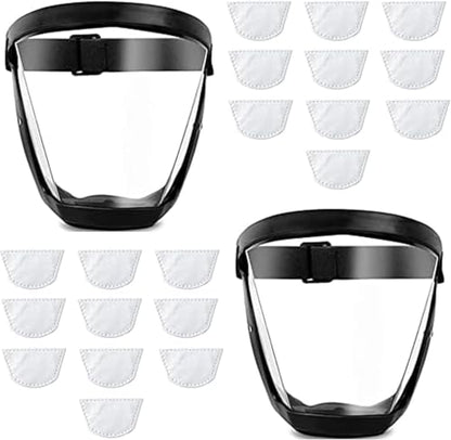 Face Shield, Clear Anti-Fog Full Face Shield for Outdoor Work - color: White