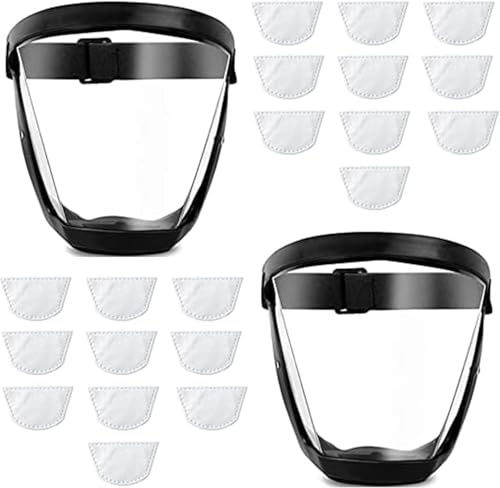 Face Shield, Clear Anti-Fog Full Face Shield for Outdoor Work - color: White