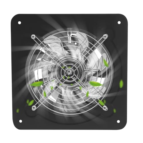 DNYSYSJ 8 Inch High Airflow Exhaust Fan Square Wall Mount 80W - color: Black,8"