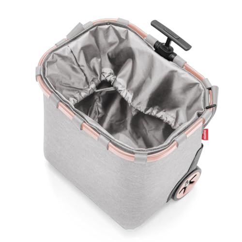 reisenthel carrycruiser Twist Sky Rose - Portable Shopping Trolley with Sturdy Aluminum Frame, Shoulder Strap and Removable mesh Inner Bag -Water-Repellent - color: Sky Rose