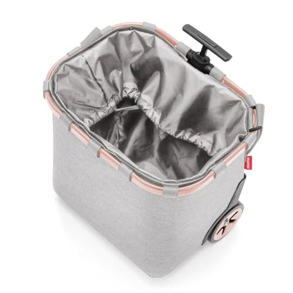 reisenthel carrycruiser Twist Sky Rose - Portable Shopping Trolley with Sturdy Aluminum Frame, Shoulder Strap and Removable mesh Inner Bag -Water-Repellent - color: Sky Rose