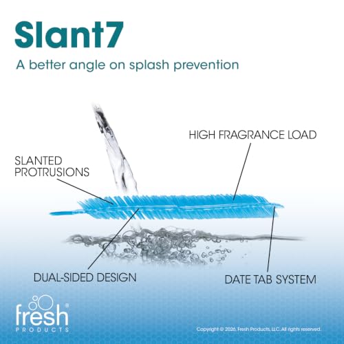 Fresh Products Slant7 Urinal Screen Best Splash Prevention Easy Installation Long Lasting Fragrance Made in the USA Lasts for 30 Days 10pk for Mens Urinals Cotton Blossom